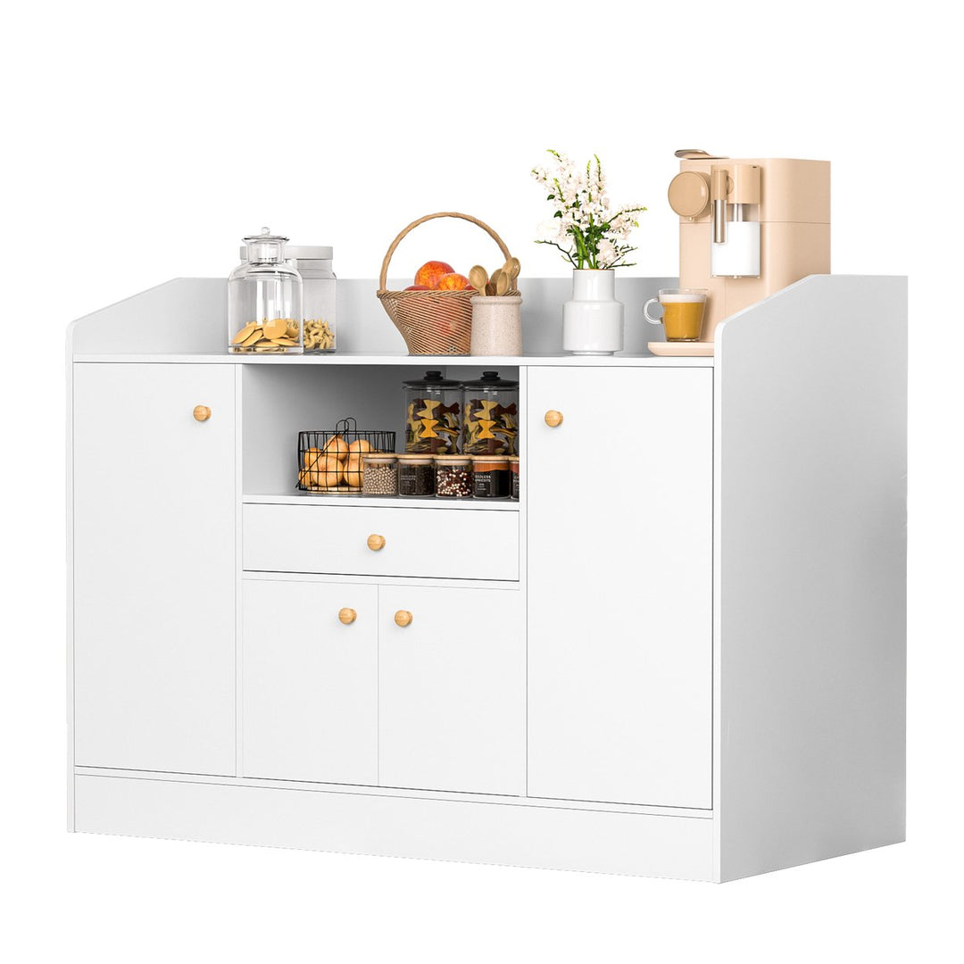 Kitchen Buffet Cabinet Coffee Bar Storage Cabinet Kitchen Storage Cabinet with Drawer and Doors Kitchen Sideboard for Image 3