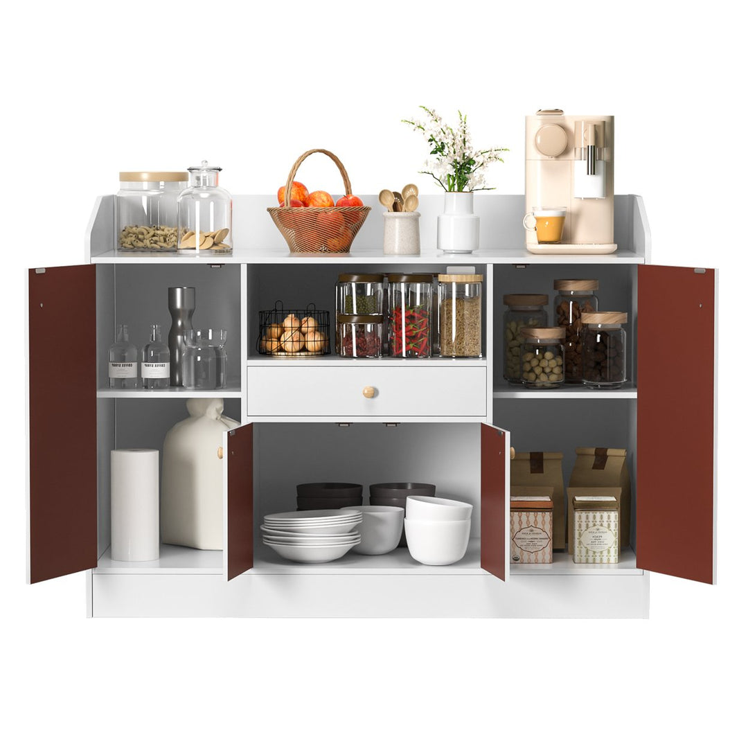 Kitchen Buffet Cabinet Coffee Bar Storage Cabinet Kitchen Storage Cabinet with Drawer and Doors Kitchen Sideboard for Image 4