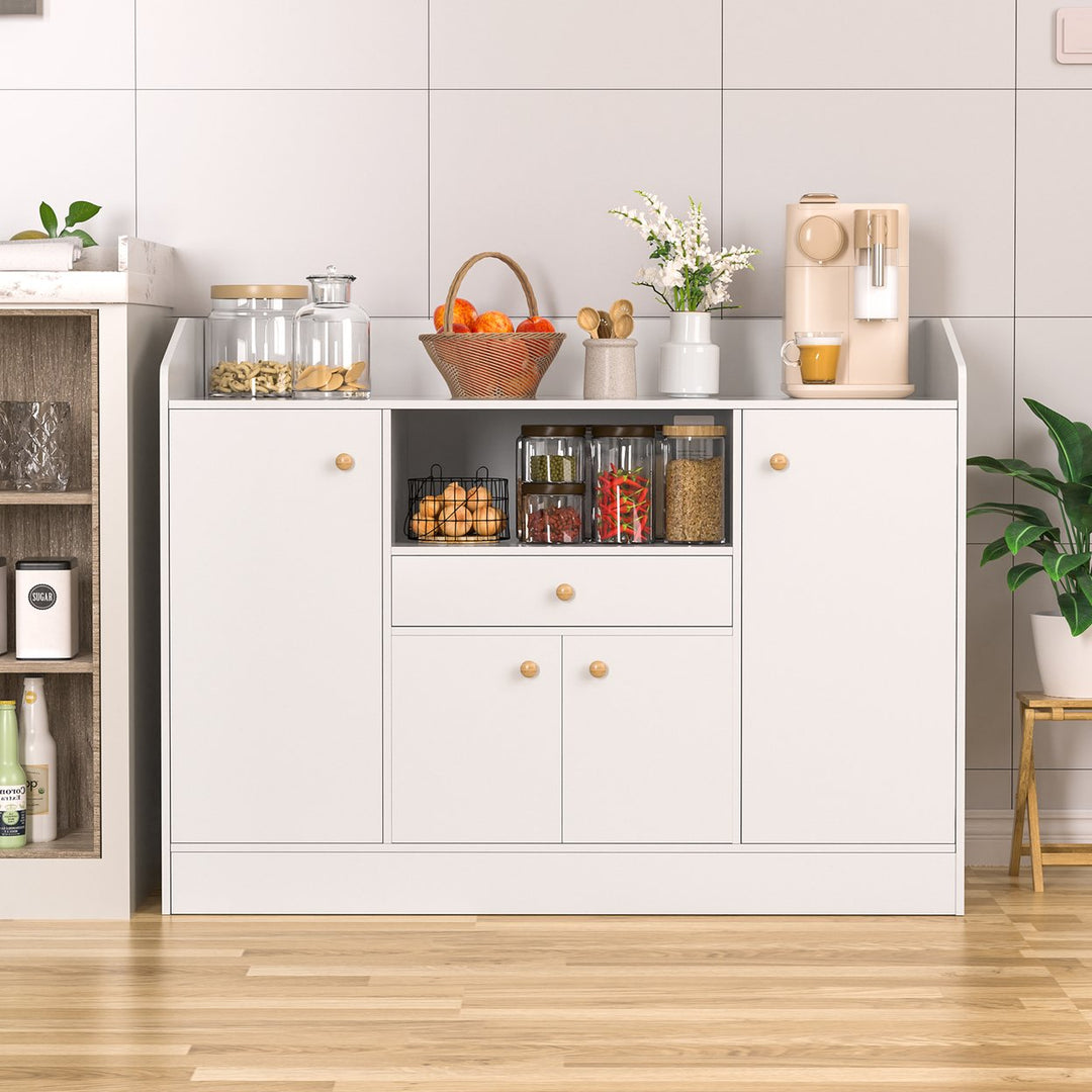 Kitchen Buffet Cabinet Coffee Bar Storage Cabinet Kitchen Storage Cabinet with Drawer and Doors Kitchen Sideboard for Image 9