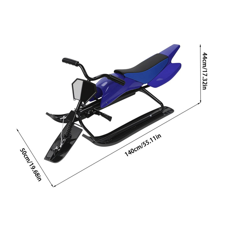 Steering Control Ski Board 220lbs Load-capacity Twin Brakes Adults/Kids Snow Racer Sled Ski Sled Snowboard Winter Sport Image 6