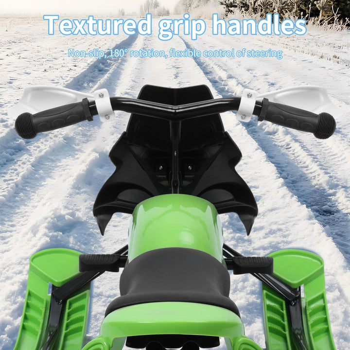 Snow Racer Sled with Sensitive Brake And 3 Gear Adjustable Cushion Winter Outdoor Activity Ski Sled Slider Board for Image 10