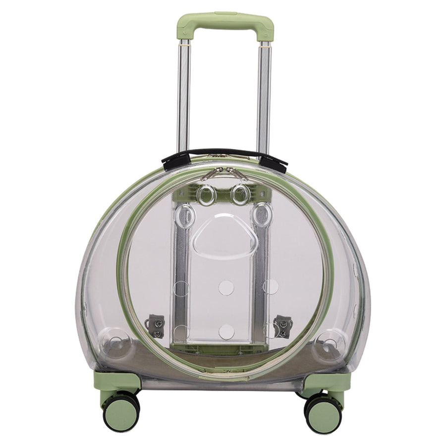 Cat Carrier with Wheels Cat Carrier Pet Trolley Case Breathable Holes Silent Wheels Pet Backpack for Kitty Small Dog Image 1