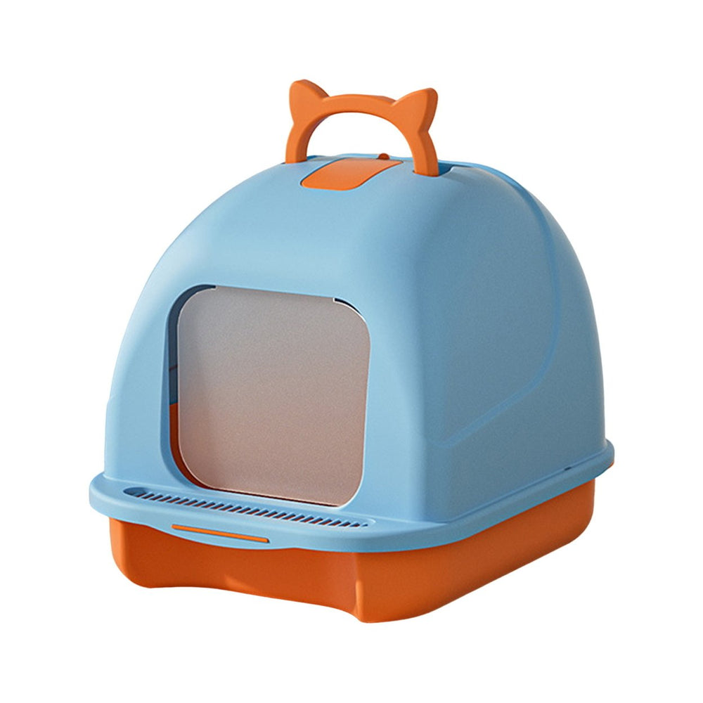 Large Cat Litter Box with Lid Closed Kitten Litter Pan with Litter Scoop Cat Enclosed Toilet Spacious Interior Pet Image 2