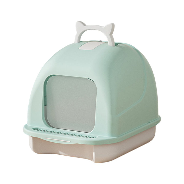 Large Cat Litter Box with Lid Closed Kitten Litter Pan with Litter Scoop Cat Enclosed Toilet Spacious Interior Pet Image 4