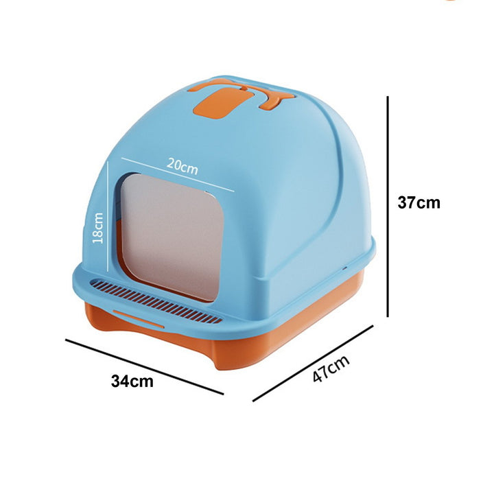 Large Cat Litter Box with Lid Closed Kitten Litter Pan with Litter Scoop Cat Enclosed Toilet Spacious Interior Pet Image 10