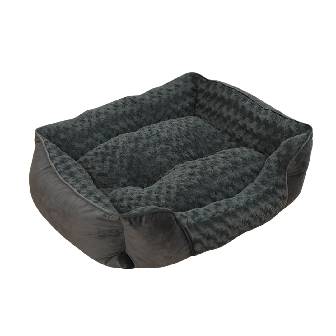 Rectangle Pet Bed Machine Washable Pet Sleeping Sofa with Removable Cushion All Seasons Non-Slip Bottom Pet Bed for Cats Image 1