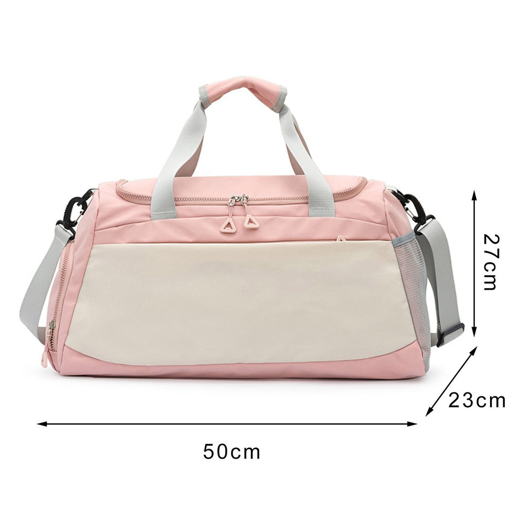 Workout Sports Bag with Shoe Compartment Large Capacity Zipper Closure Handle Design Waterproof Lightweight Duffel Bag Image 11