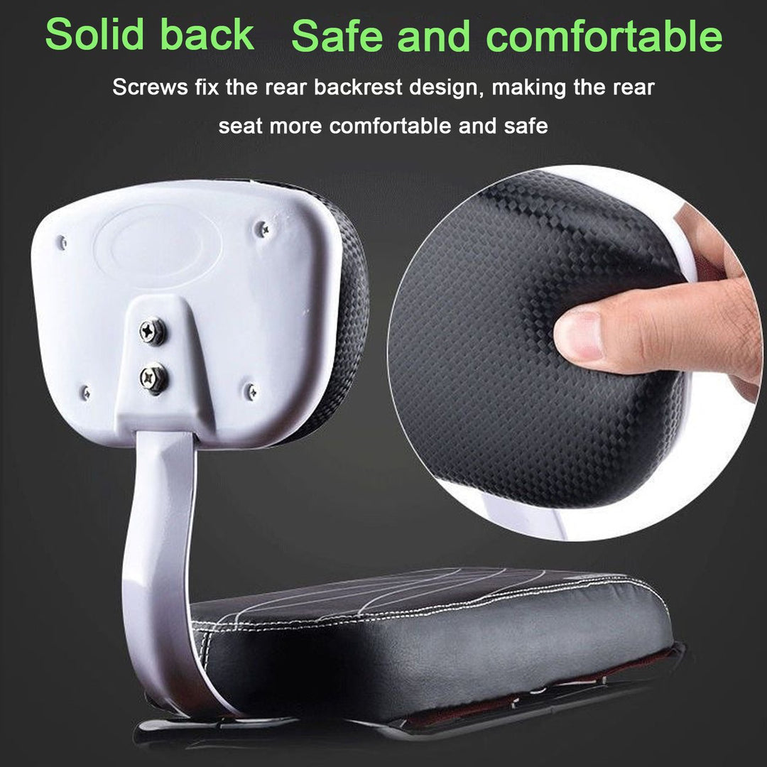 Bicycle Rear Back Seat Cushion Bike Armrest Footrest Handrail Pedals Set Child Bike Safety Seat for Electric Folding Image 7