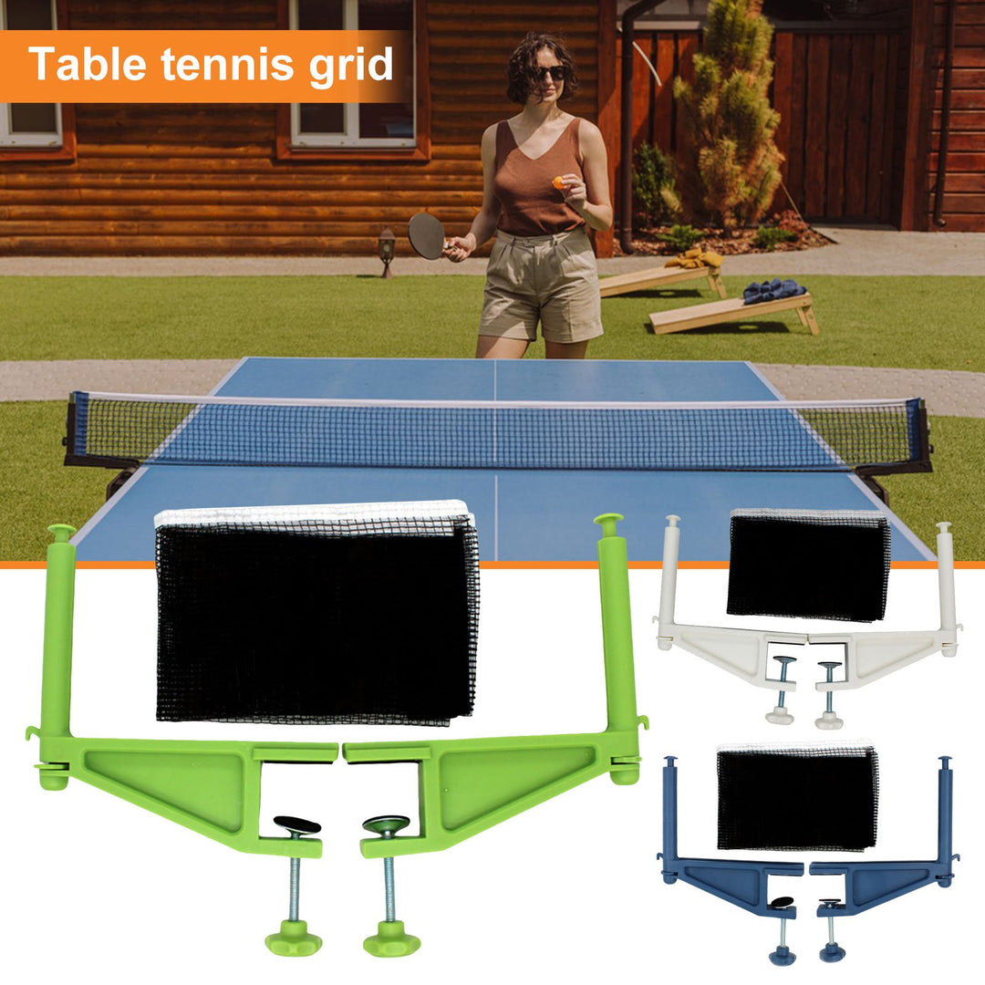 Table Tennis Net Set Professional Training Practice Ping Pong Net with Clamps Adjustable Table Tennis Net Clamp Post Set Image 1