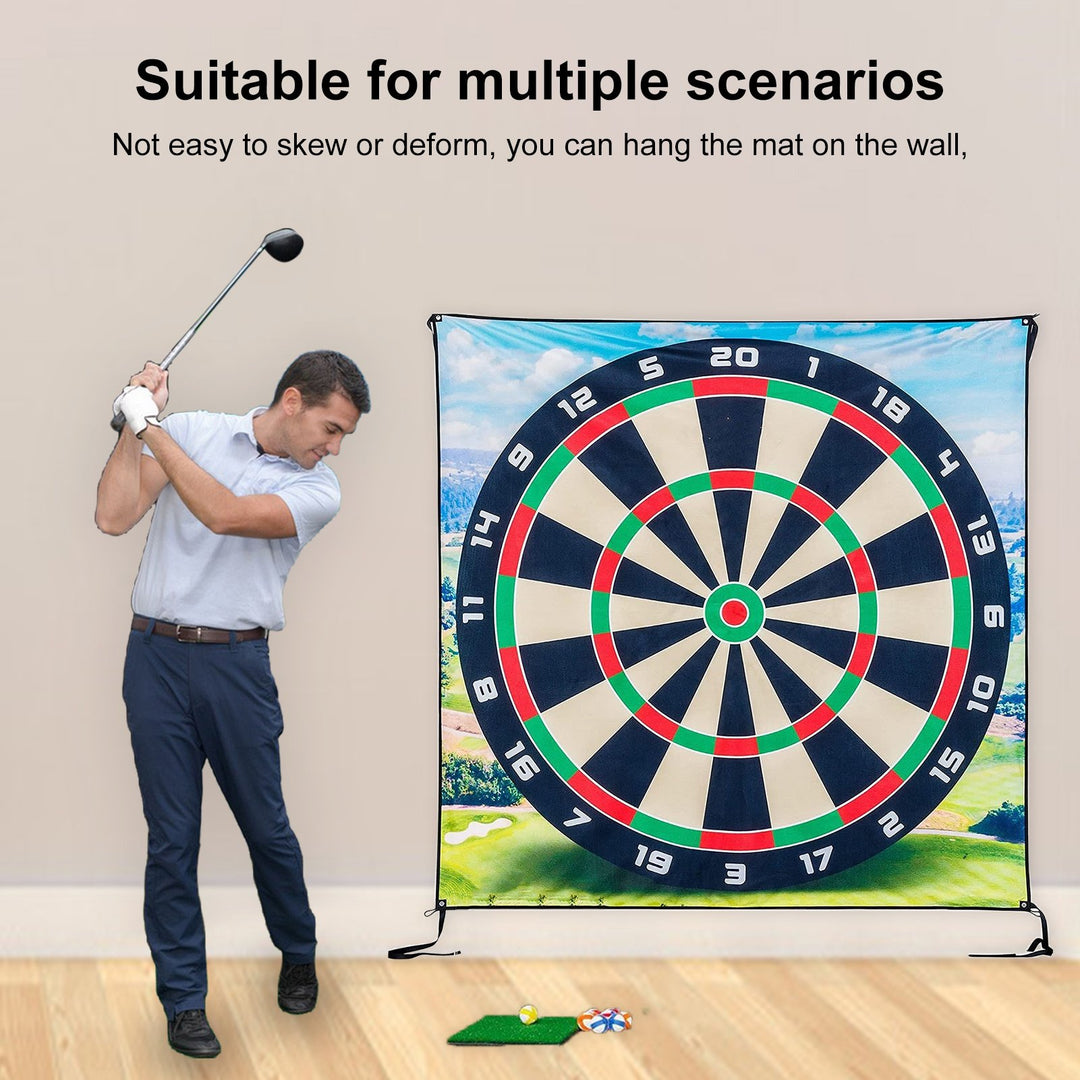 Golf Chipping Game Set Indoor Outdoor Games Play Equipment Golf Score Dart Game Chip Game Golf Training Aid Image 3