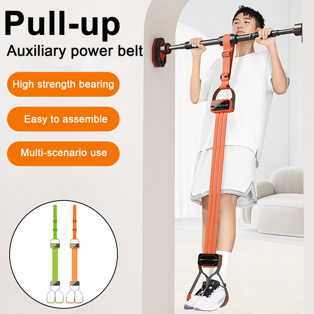 Pull-Up Assistance Band with Digital Counter Elastic Heavy Duty Home Gym Workout Strength Training Horizontal Bar Image 4