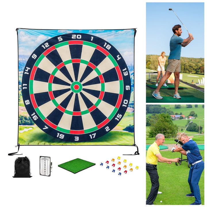 Golf Chipping Game Set Indoor Outdoor Games Play Equipment Golf Score Dart Game Chip Game Golf Training Aid Image 7