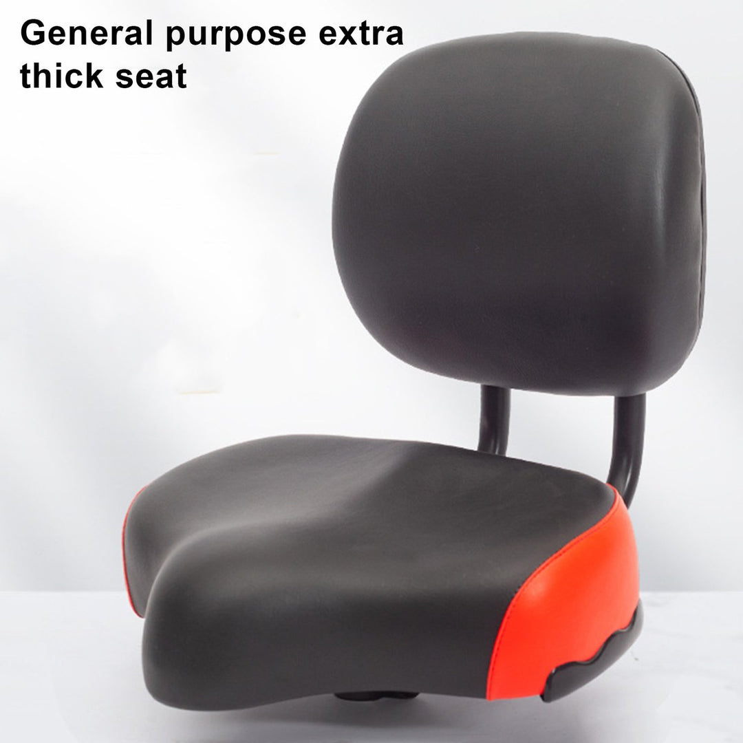 Bike Seat with Backrest Height Adjustable Latex Padded Cushion Tricycle Bicycle Back Support Saddle Replacement Bike Image 1