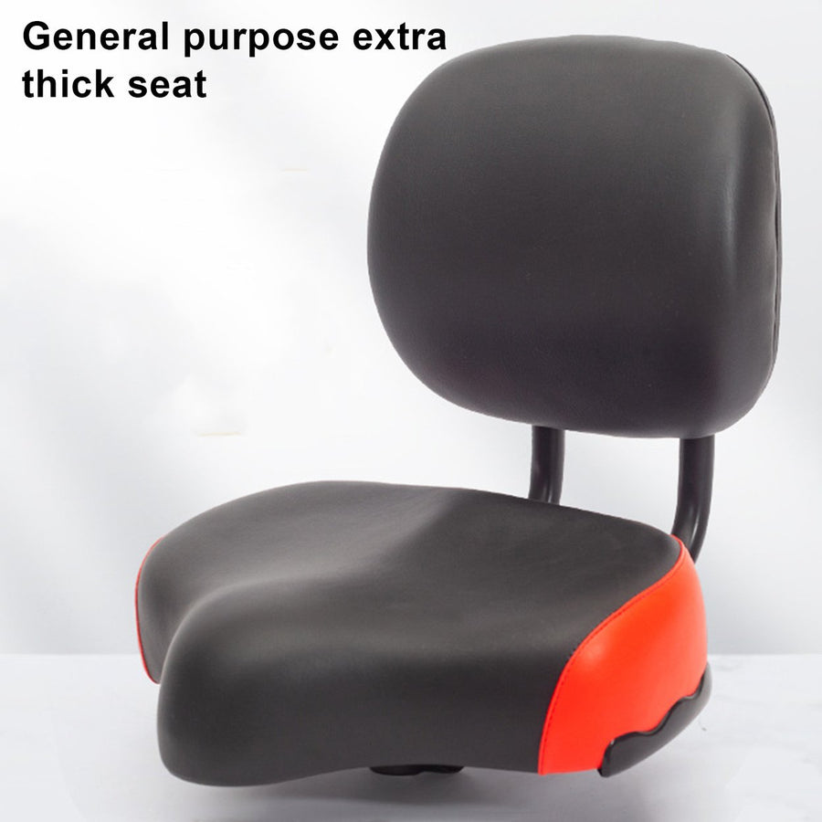 Bike Seat with Backrest Height Adjustable Latex Padded Cushion Tricycle Bicycle Back Support Saddle Replacement Bike Image 1