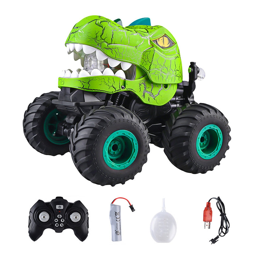 2.4GHz Remote Control Dinosaur Car Toy Light-up Spraying Truck 360 Degrees Rotating RC Stunt Car Crawler Vehicle Image 4