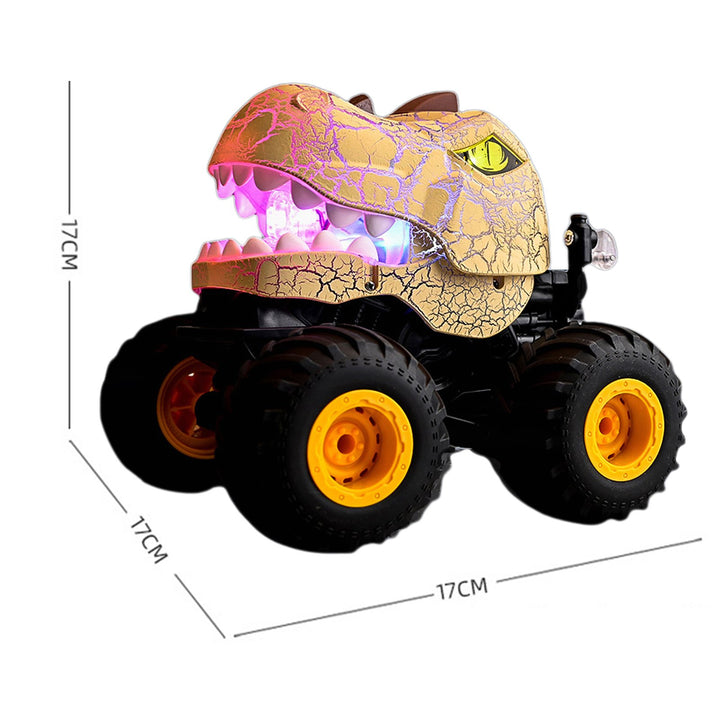 2.4GHz Remote Control Dinosaur Car Toy Light-up Spraying Truck 360 Degrees Rotating RC Stunt Car Crawler Vehicle Image 9