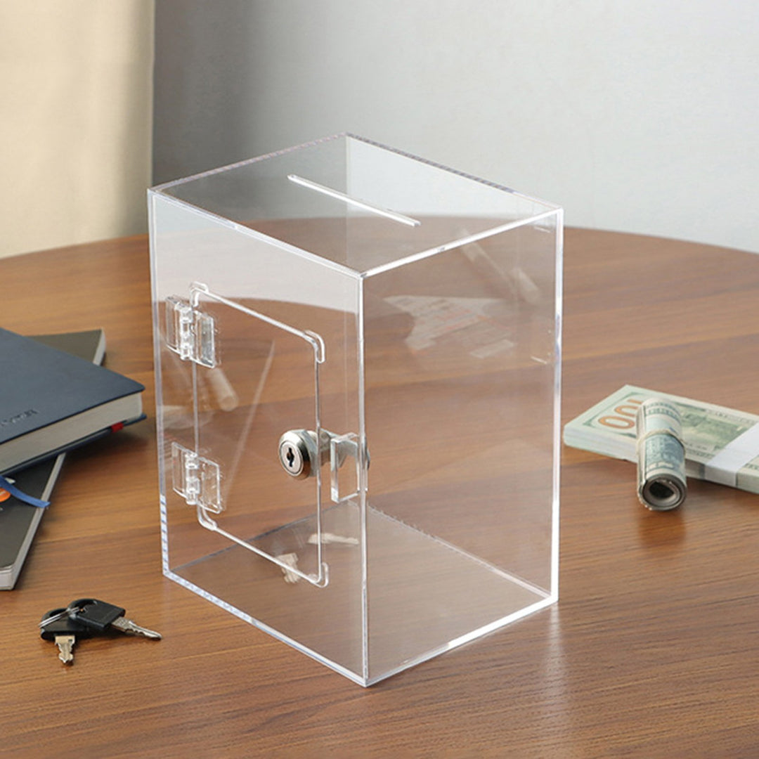 Clear Acrylic Piggy Bank with Key Kids Adults Money Saving Box Large Capacity Openable Transparent Savings Jar Coin Cash Image 10