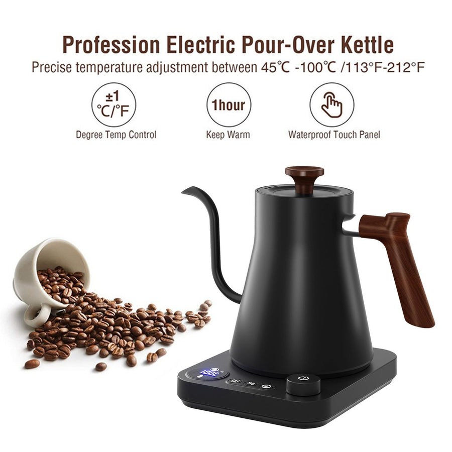 Smart Electric Kettle with Memory Function Gooseneck Design Auto Shut-Off Real-Time Temp Control Hot Water Boiler Quick Image 1