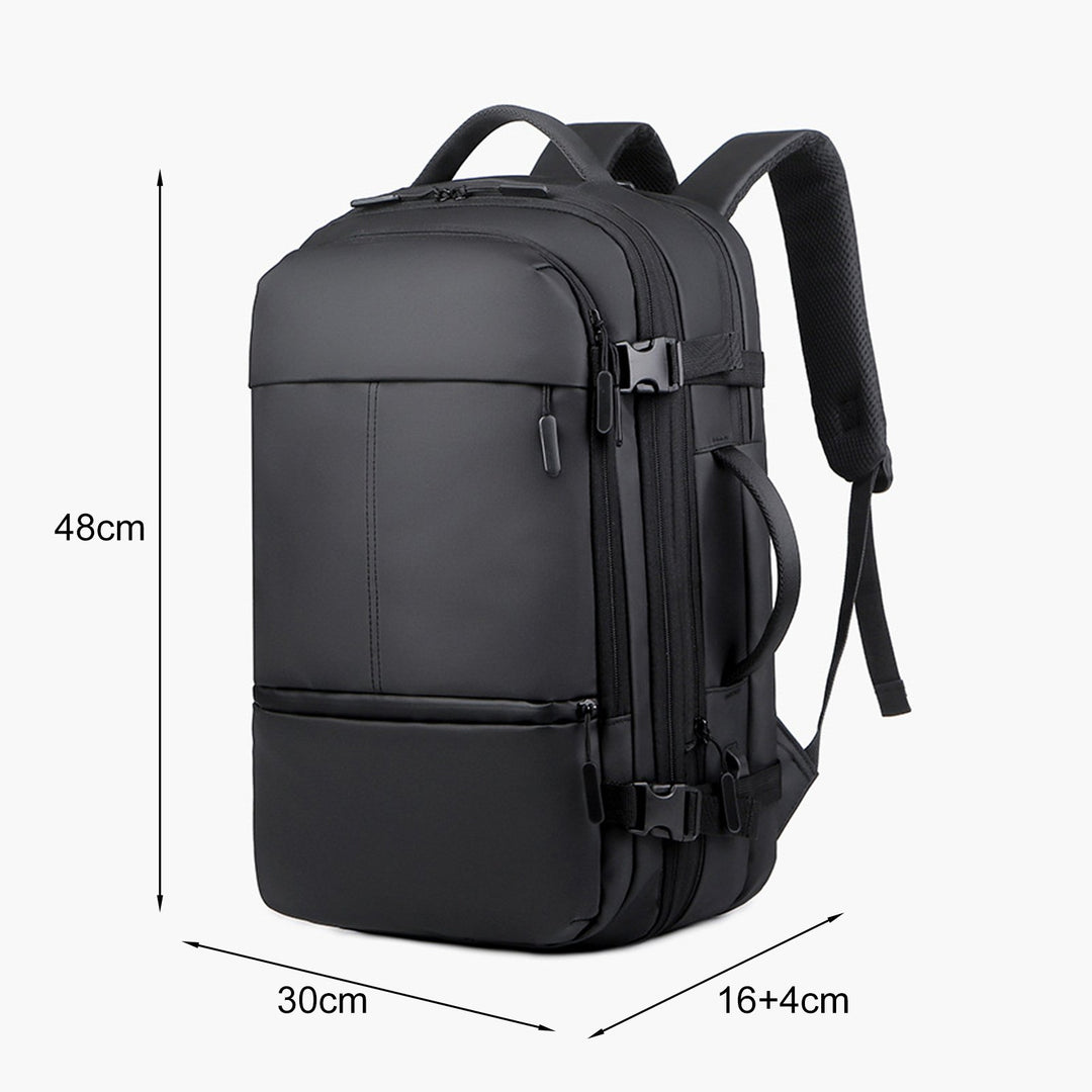 Travel Backpack Expandable Capacity Computer Bag with USB Charging Port Waterproof Anti-Theft Lock Wet/Dry Separation Image 8