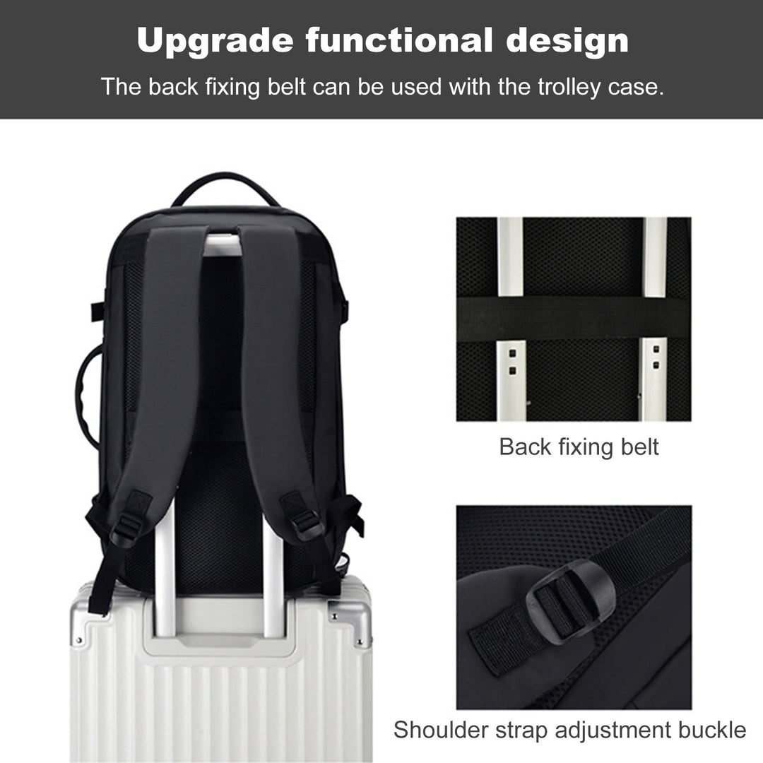 Travel Backpack Expandable Capacity Computer Bag with USB Charging Port Waterproof Anti-Theft Lock Wet/Dry Separation Image 11