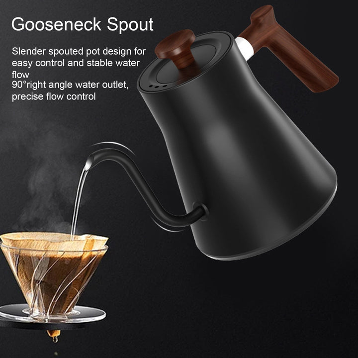 Smart Electric Kettle with Memory Function Gooseneck Design Auto Shut-Off Real-Time Temp Control Hot Water Boiler Quick Image 4