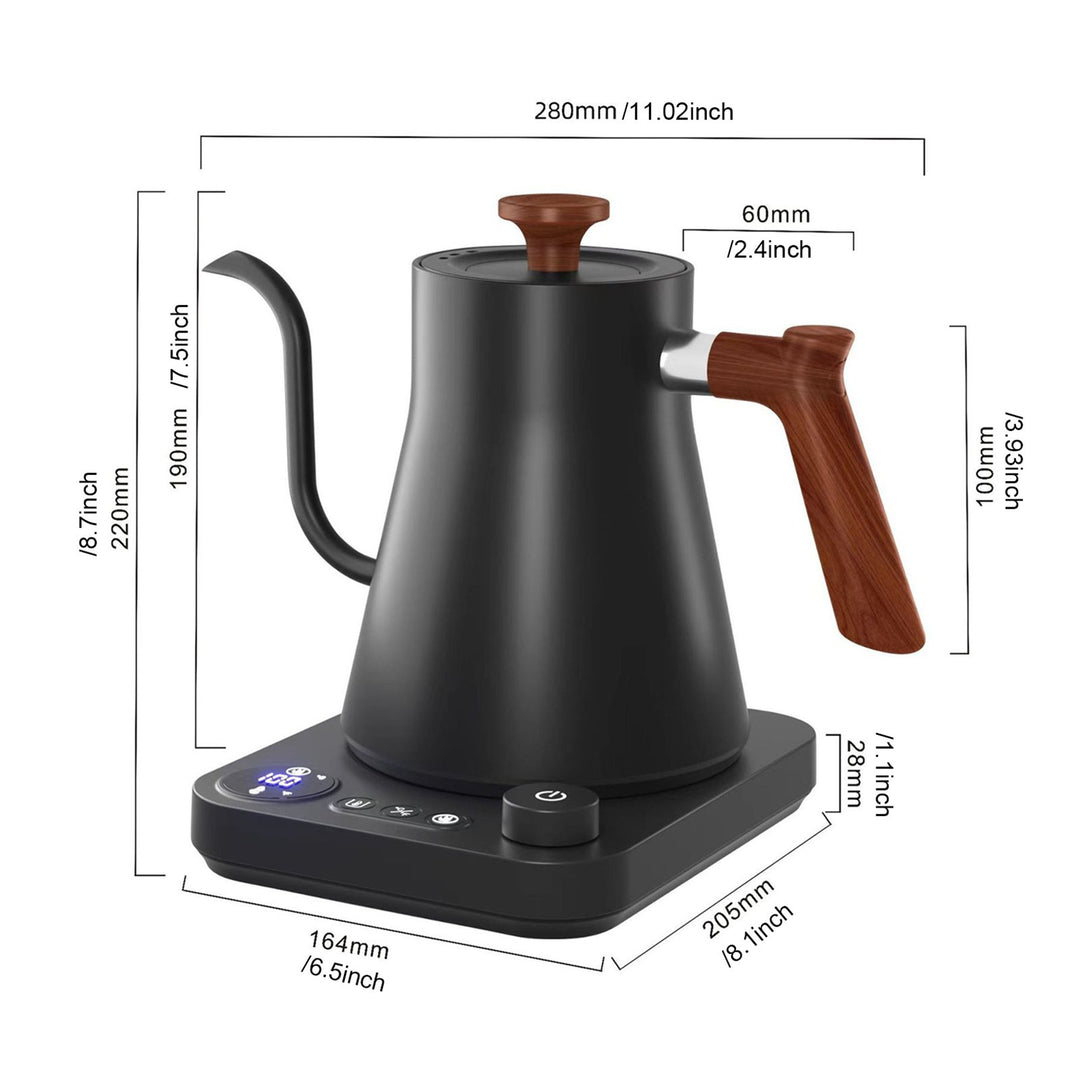 Smart Electric Kettle with Memory Function Gooseneck Design Auto Shut-Off Real-Time Temp Control Hot Water Boiler Quick Image 7