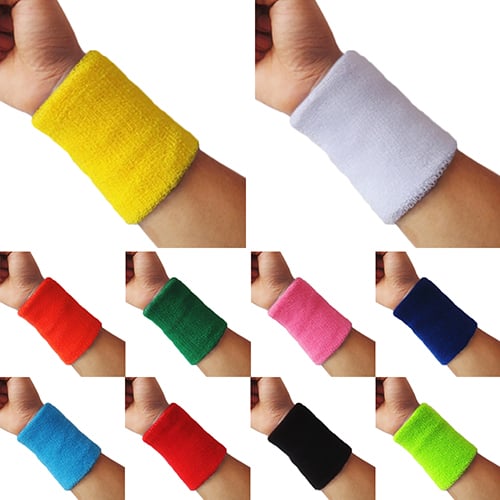 1x Sports Wrist Sweatband Tennis Squash Badminton GYM Basketball Wristband Gift Image 1