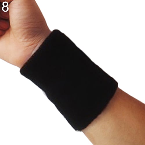 1x Sports Wrist Sweatband Tennis Squash Badminton GYM Basketball Wristband Gift Image 2