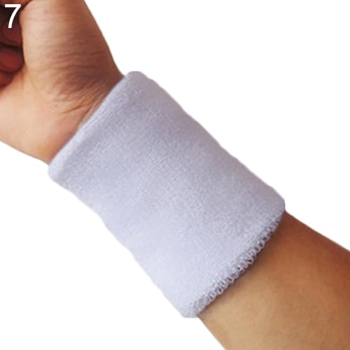 1x Sports Wrist Sweatband Tennis Squash Badminton GYM Basketball Wristband Gift Image 3