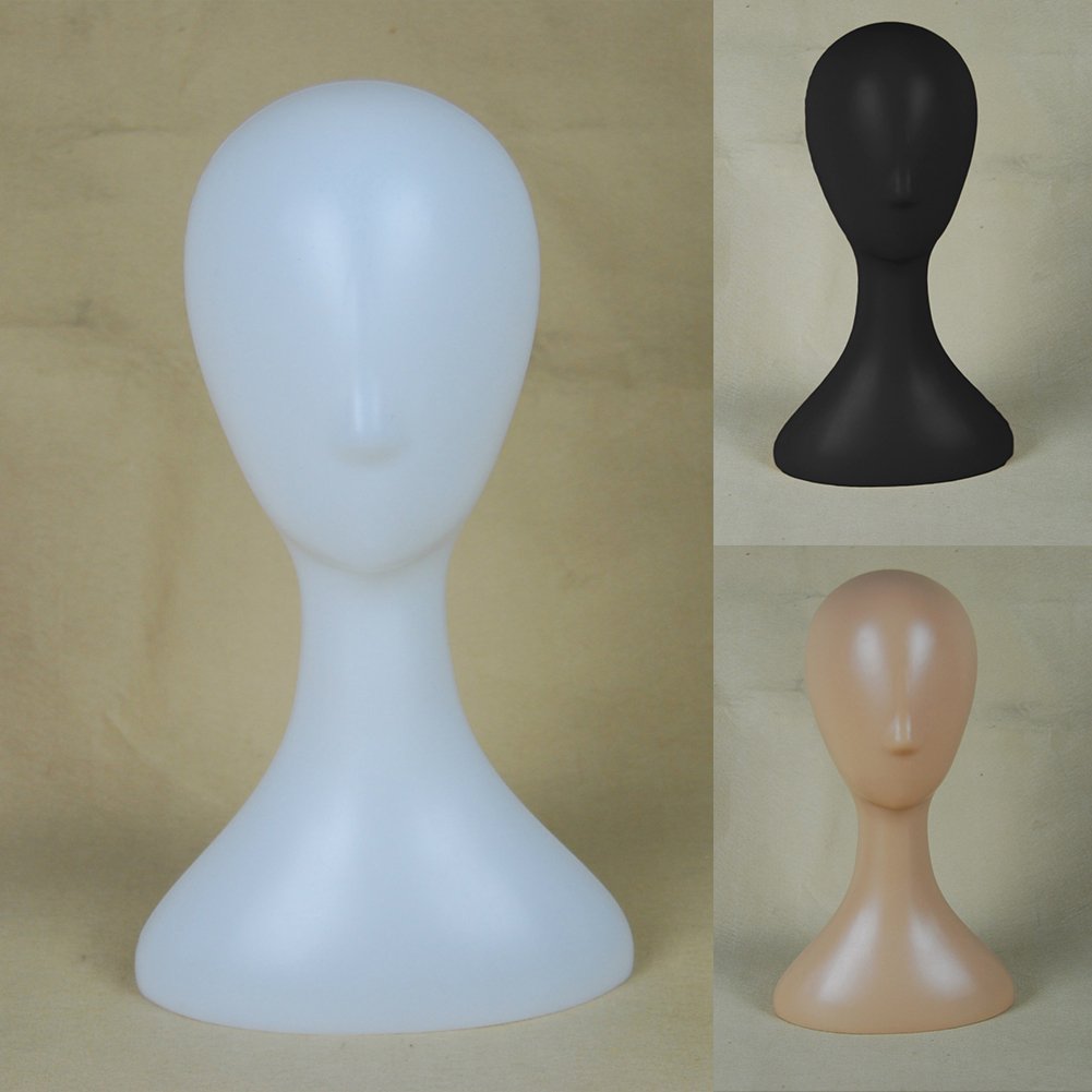 Head Model Fadeless Smooth Surface Plastic Abstract Mannequin Head Wig Hair Display Stand for Professional Use Image 4