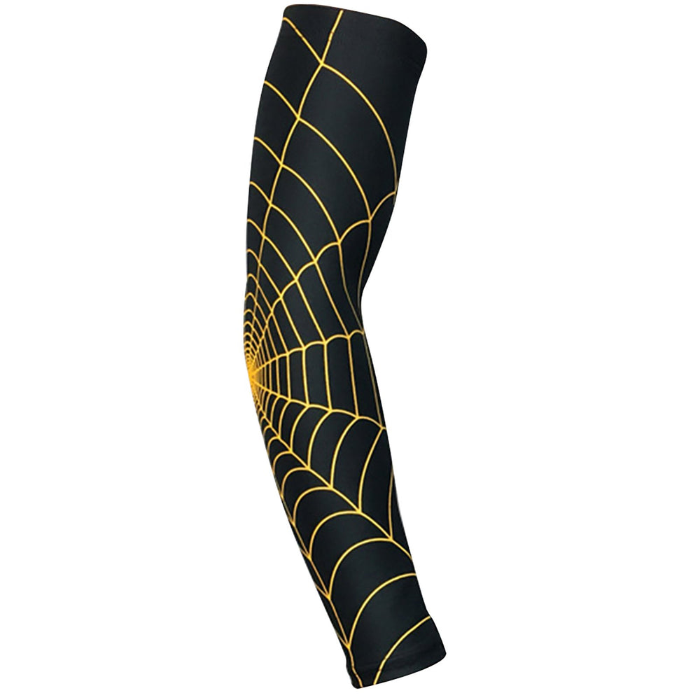 Athletic Sleeves Spider Web Pattern Breath Ability Arm Protector Arm Sleeves UV Protection for Protection Image 2