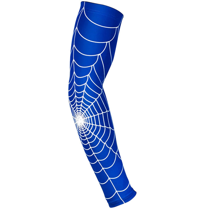 Athletic Sleeves Spider Web Pattern Breath Ability Arm Protector Arm Sleeves UV Protection for Protection Image 4