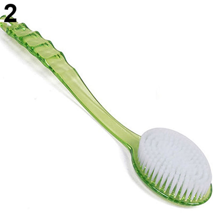 Long Handled Body Bath Shower Back Brush Scrubber Massager Skin Cleaning Tool Image 4