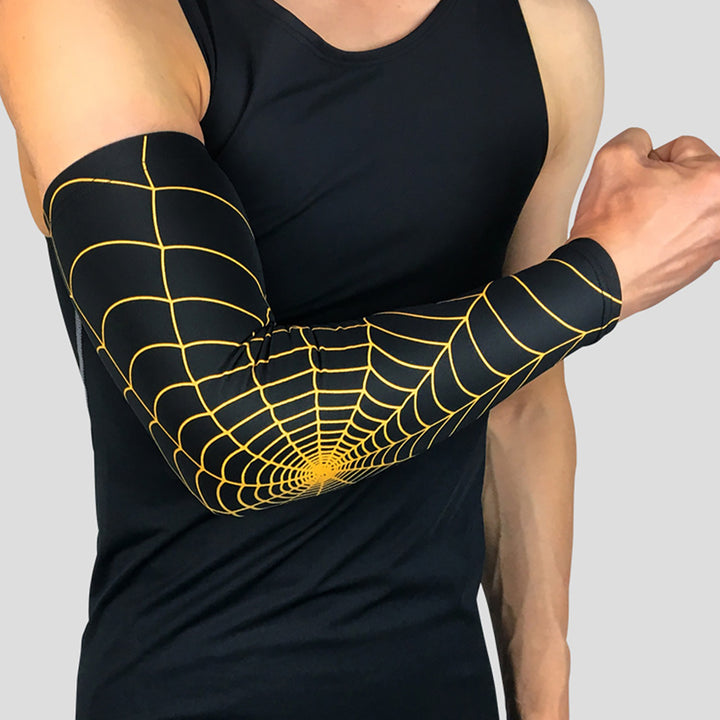 Athletic Sleeves Spider Web Pattern Breath Ability Arm Protector Arm Sleeves UV Protection for Protection Image 7