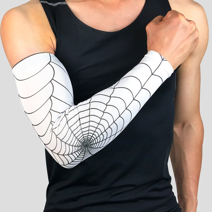 Athletic Sleeves Spider Web Pattern Breath Ability Arm Protector Arm Sleeves UV Protection for Protection Image 10