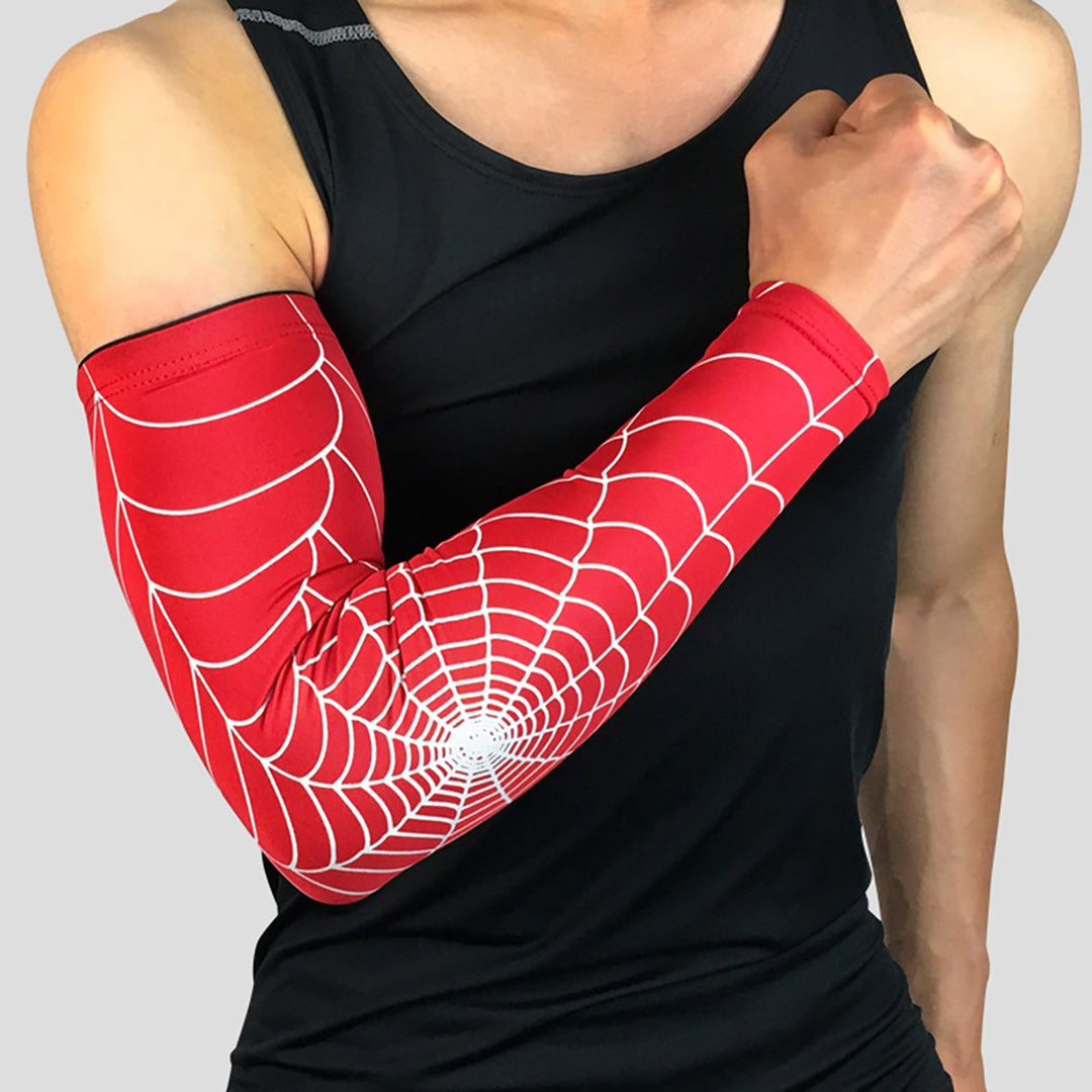 Athletic Sleeves Spider Web Pattern Breath Ability Arm Protector Arm Sleeves UV Protection for Protection Image 11