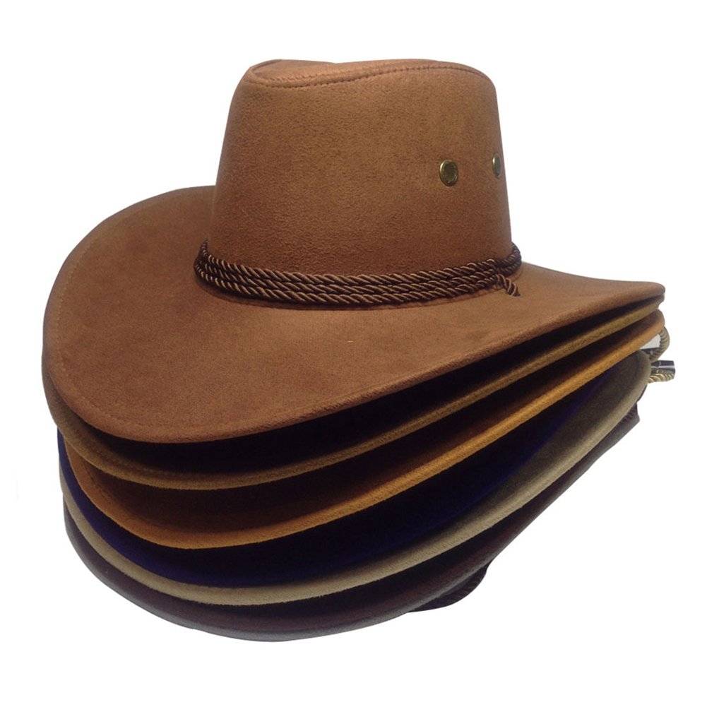 Trilby Cap Cowboy Style Adjustable Wide Brim Jazz Cap Costume Accessory for Horse Riding Image 2