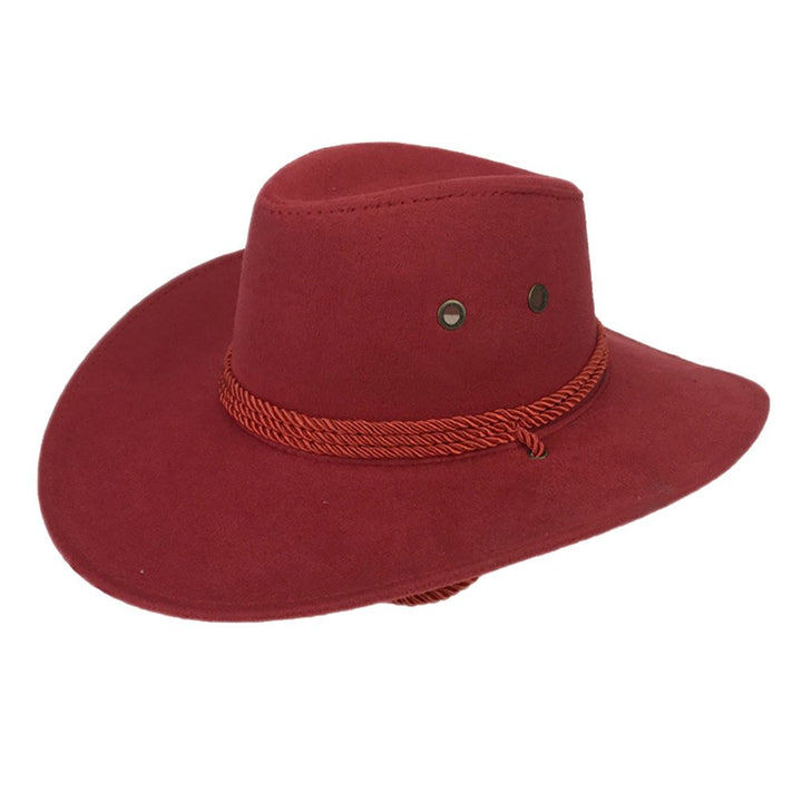 Trilby Cap Cowboy Style Adjustable Wide Brim Jazz Cap Costume Accessory for Horse Riding Image 3