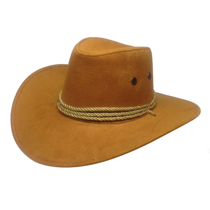 Trilby Cap Cowboy Style Adjustable Wide Brim Jazz Cap Costume Accessory for Horse Riding Image 4