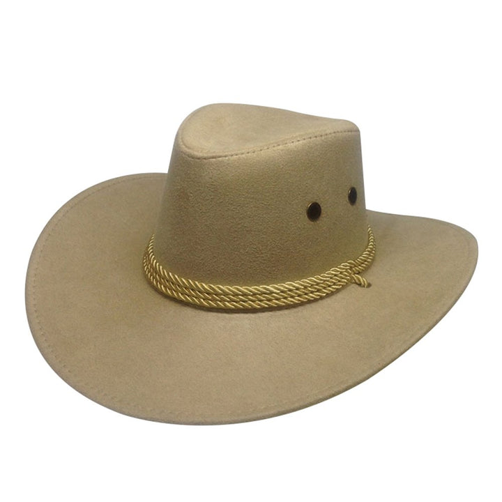 Trilby Cap Cowboy Style Adjustable Wide Brim Jazz Cap Costume Accessory for Horse Riding Image 7