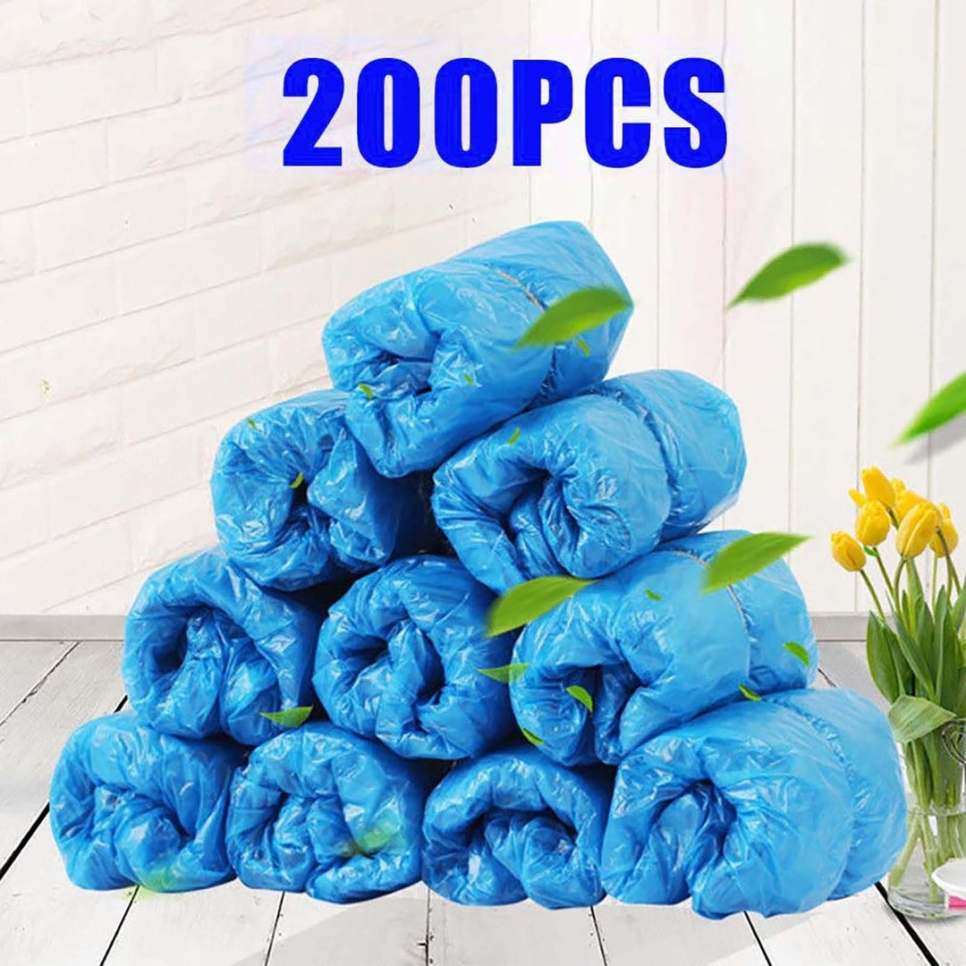 200Pcs Elastic Beam Mouth Disposable Waterproof Shoe Covers Widely Applied Shoe Dust Covers for Rainy Image 1