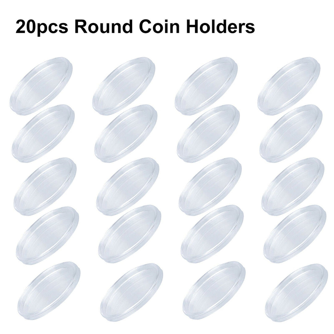 20 Sets 46mm Coin Holder Capsule Protector Collection Clear Coin Storage Box for Awards Ceremony Image 6