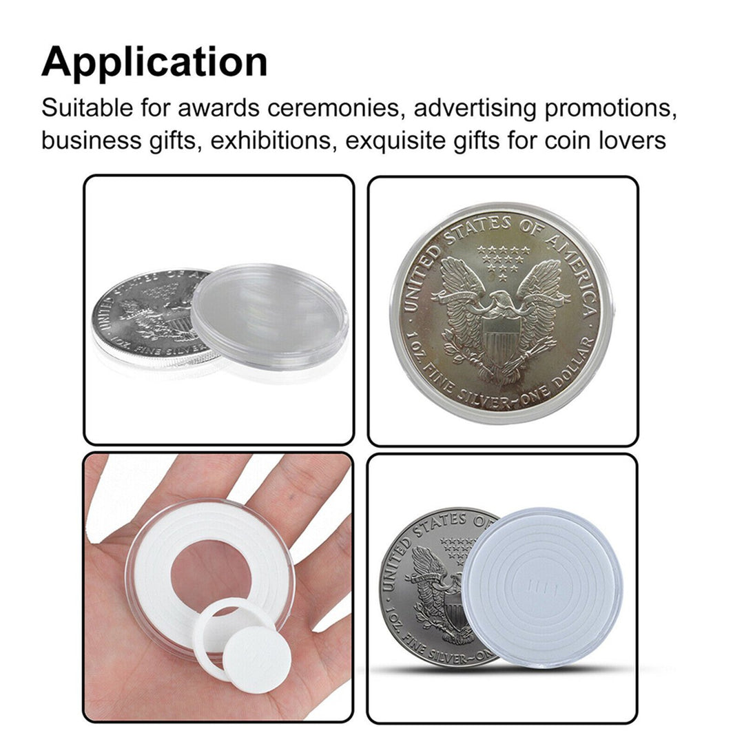 20 Sets 46mm Coin Holder Capsule Protector Collection Clear Coin Storage Box for Awards Ceremony Image 9