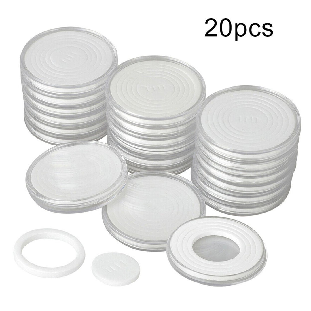 20 Sets 46mm Coin Holder Capsule Protector Collection Clear Coin Storage Box for Awards Ceremony Image 11