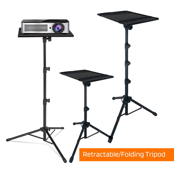 Adjustable Height Projector Stand with Large Platform Foldable Laptop Tripod Stand for Office Home DJ Racks Image 1