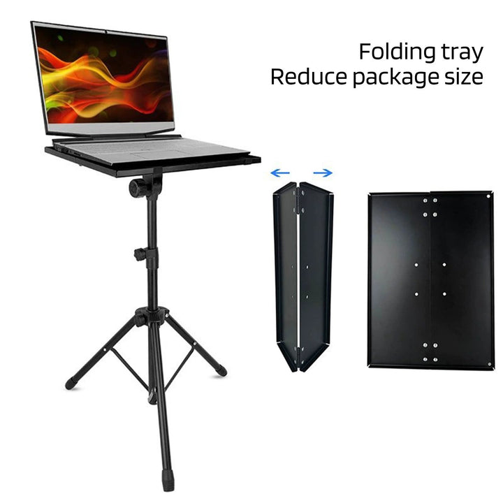 Adjustable Height Projector Stand with Large Platform Foldable Laptop Tripod Stand for Office Home DJ Racks Image 4