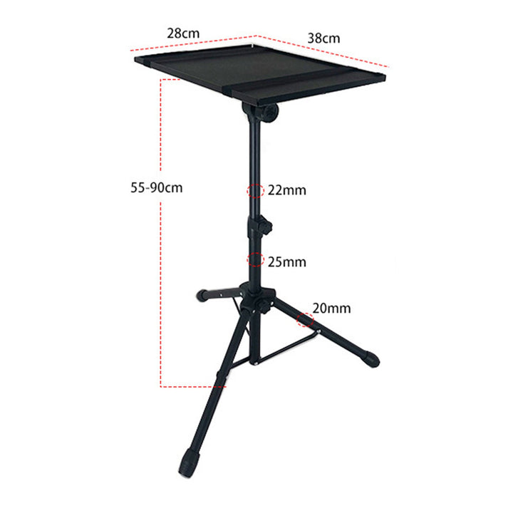 Adjustable Height Projector Stand with Large Platform Foldable Laptop Tripod Stand for Office Home DJ Racks Image 10