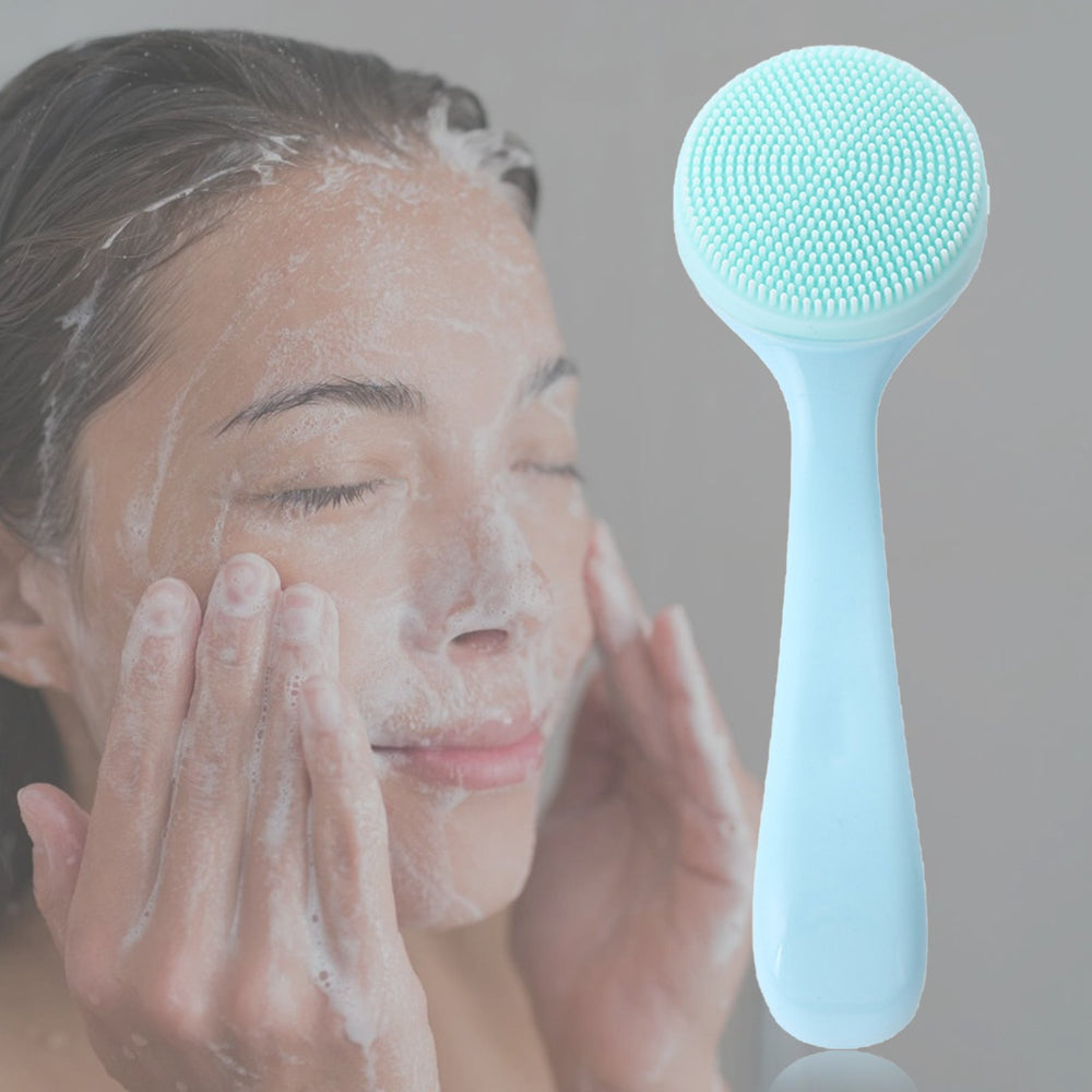 Facial Cleansing Brush Skin-friendly Blackhead Removing Handheld Gentle Exfoliating Facial Cleansing Brush for Girl Image 2