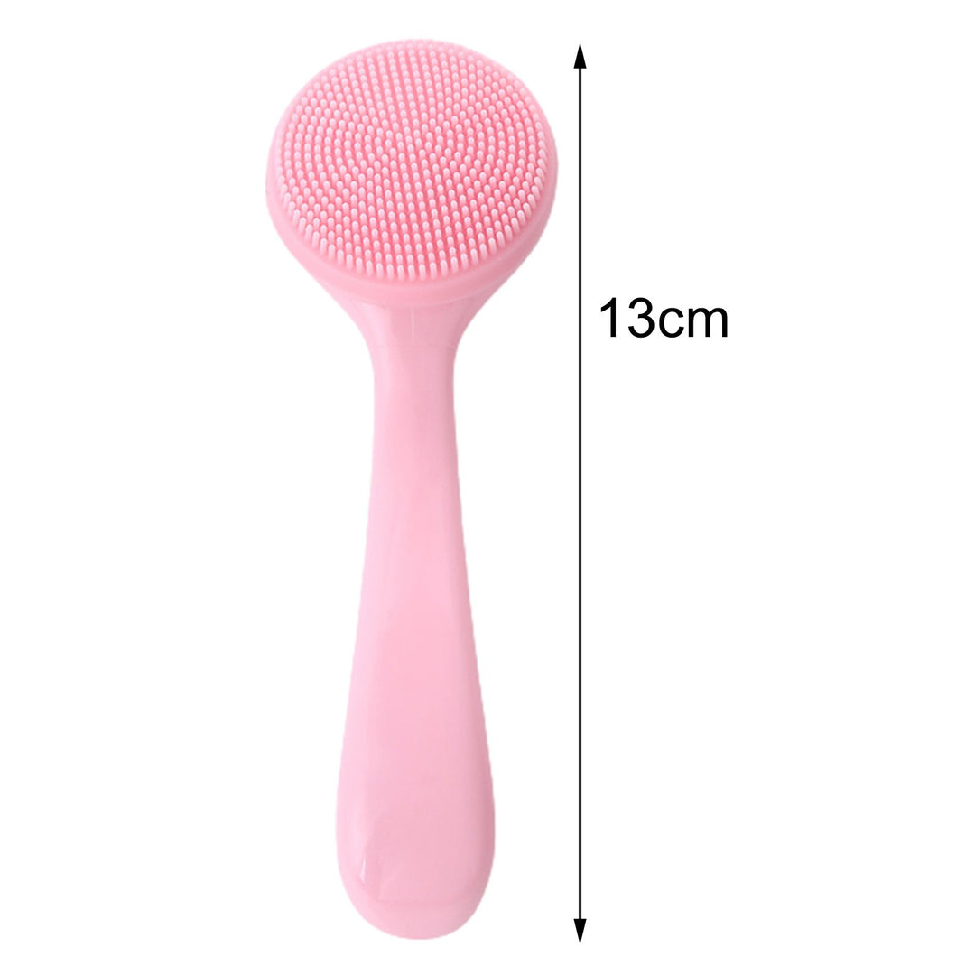 Facial Cleansing Brush Skin-friendly Blackhead Removing Handheld Gentle Exfoliating Facial Cleansing Brush for Girl Image 4