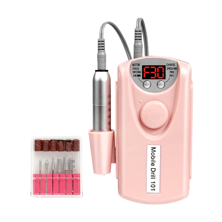 Nail Drill Machine 30000 RPM Electric File Rechargeable Cordless Nail File with LCD Screen for Nail Polishing Home Salon Image 3